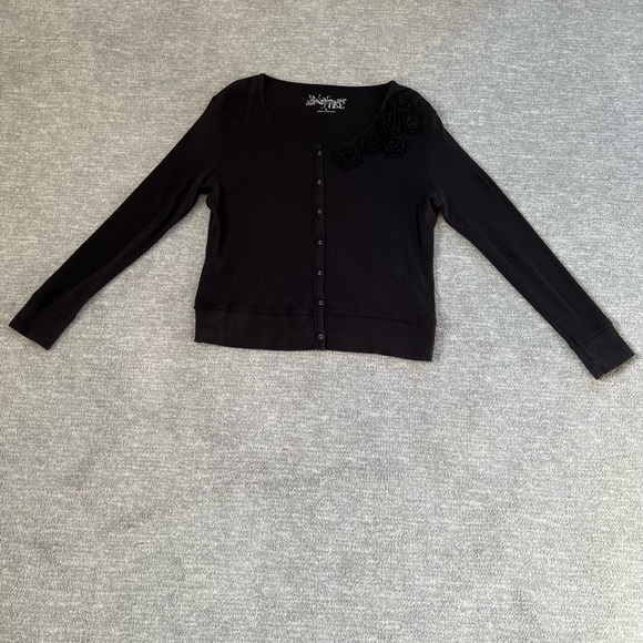 2 a Tee Boutique Black Cotton Buttondown Cardigan - Picture 8 of 10